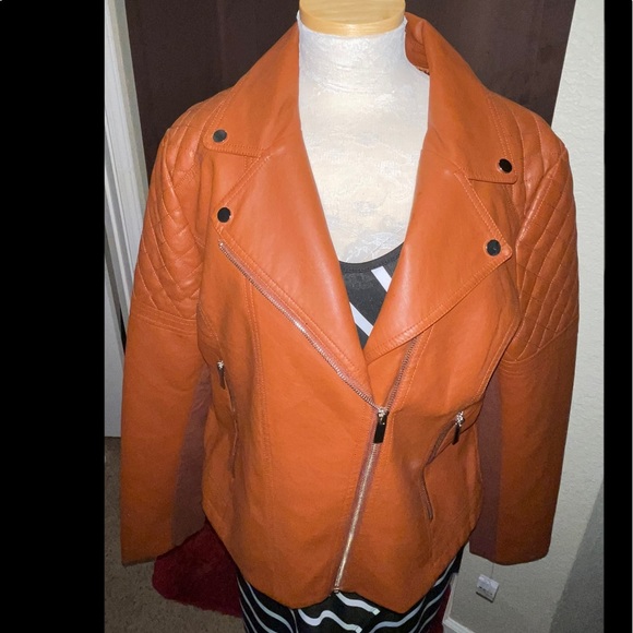 NY Co Faux-Leather Jacket - Make offer - Picture 2 of 9
